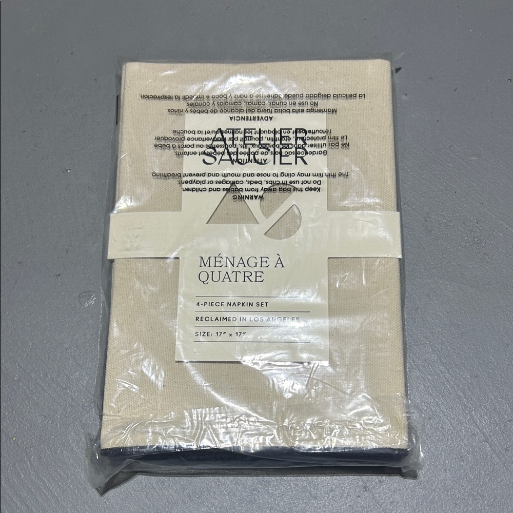 (NWT) Classic Atelier Saucier 4-Piece Premium Napkins Set